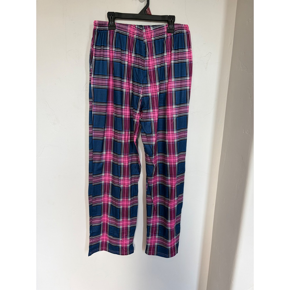 Ekouaer Womens Pajama Set Pink Short Sleeve Top Plaid Pants Sleepwear Medium NWT - Picture 4 of 7